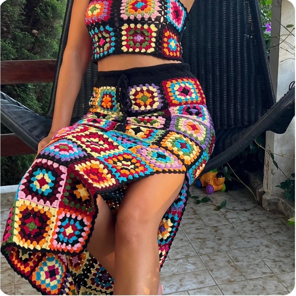 Reduced price! Beautiful handmade crochet BoHo skirt.
